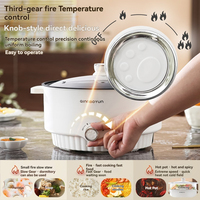 Casserole électrique multifonctionnelle 6L avec cuiseur vapeur 1000W 220V, antiadhésive tout-en-un pour cuire à la vapeur, faire bouillir, frire, OEM ODM