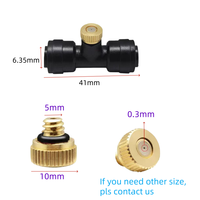 Conector Rápido (Slip Lock) de Latón de Baja Presión de 3/16'' con Rosca 10/24 UNC para Riego por Nebulización, Accesorios de Tubería de Cobre para Jardín, 0.7MPa ChenMei