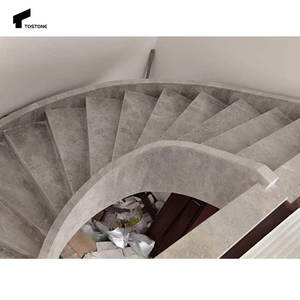 Escalier <span class=keywords><strong>en</strong></span> marbre <span class=keywords><strong>Dora</strong></span> gris naturel moderne et durable Tostone pour appartement, villa, hôtel, design d'intérieur - Product Image 6