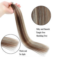 Extensions de cheveux vierges Remy à pointe en V, double épaisseur, cuticules alignées, pré-collées, fusion de kératine italienne, vente en gros pour salons, directement de l'usine