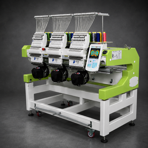 Machine à broder informatisée à grande vitesse FUJA à 3 têtes, 12/15 aiguilles, <span class=keywords><strong>pour</strong></span> chapeaux, casquettes, t-shirts, vêtements, logos, usage industriel et commercial - Product Image 1