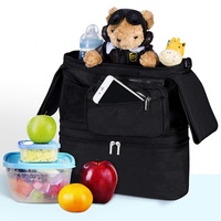 Sac isotherme promotionnel en polyester pour poussette avec poches pour biberons