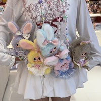 Mini sac lapin Macchiato Baby Three, pendentif en vinyle et peluche, boîte surprise, cadeau pour filles