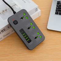 Stop Kontak Ekstensi Universal Multi-Plug dengan Saklar Utama, Port USB Type-C, dan Stop Kontak Daya dengan Arus Terukur 4A