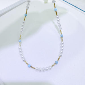 Collar de Perlas Aurora Naturales de Zhuji, 4-5 mm, Impecable, con Infusión de Dopamina, Colorido, Accesorios de Plata Pura, Collar de Cuentas de Moda - Product Image 3