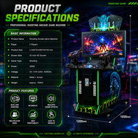 Jeu de tir interactif VR d'arcade à monnayeur pour 2 joueurs, économique, pour intérieur