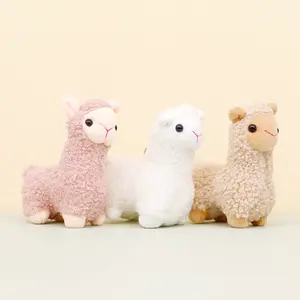 Ruunjoy Sáng Tạo Tùy Chỉnh Động Vật Sang Trọng Alpaca Búp Bê Cô Gái Sang Trọng Gối Búp Bê Đồ Chơi Tùy Chỉnh Đáng Yêu Đứng Trắng Alpaca Sang Trọng Keychain