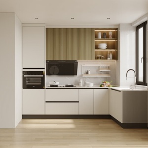 Made in <b>China</b> Small Apartment Kitchen <b>Cabinets</b> Quartz Stone Countertop Integrated <b>Cabinet</b> Custom Package - Product Image 2