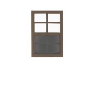 Ventana Corredera Vertical de Una Sola Lente de 12x18 Pulgadas para Cobertizos, Casas de Juego y Graneros, con Vidrio Templado