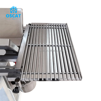 Table d'opération vétérinaire OSCAT en acier inoxydable 304 avec surface mosaïque inclinable et levage électrique pour usage vétérinaire