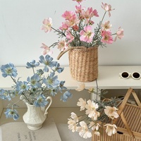 Fleurs artificielles en soie réaliste Cosmos Bipinnatus en gros, tiges simples, pour décoration intérieure et mariage