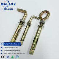Malaxy Cheville d'expansion à crochet en métal galvanisé haute résistance, types L et O, pour cloisons sèches et plaques de plâtre