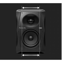 Moniteurs de studio haut de gamme Pioneer DJ VM-80 8 pouces |   Woofer en Kevlar, basses fréquences 34 Hz |   Calibrage de la salle DSP |   pour la production musicale et Pro S