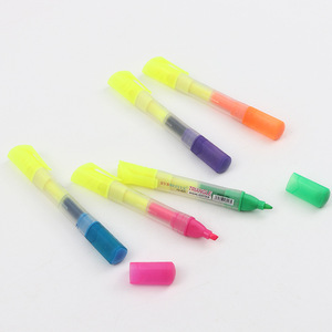 Ensemble de surligneurs double embout YS-820, pointe biseautée, effaçables, double couleur, marqueurs de papeterie de bureau, taille normale - Product Image 3