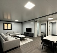 Maison mobile préfabriquée en panneaux sandwich de conception industrielle de 20 pieds et 40 pieds, extensible et transportable