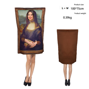 Disfraz Divertido de Halloween <span class=keywords><strong>para</strong></span> Adultos, Marco de Pintura Novedoso, Arte Clásico, Disfraz de Retrato, Unisex, Cosplay, Accesorio <span class=keywords><strong>para</strong></span> Fiesta de Carnaval - Product Image 3