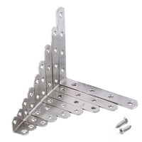 Support d'angle à 90 degrés en acier inoxydable Supports d'angle Support de joint Fixation de meuble Porte d'armoire Écrans muraux avec vis
