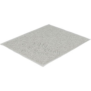 Tapis pour litière de chat 37 x 45 cm gris clair avec plateau hygiénique et design zone de propreté pour chat - Product Image 2