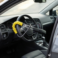 Verrou de volant universel en acier, câble antivol, verrouillage par câble métallique avec 2 clés pour voiture, SUV, camion