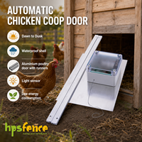 Porte automatique pour poulailler en aluminium avec capteur de lumière durable pour ferme avicole