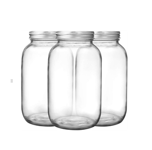 Nửa gallon thủy tinh <span class=keywords><strong>Mason</strong></span> Jar 64 oz rộng miệng đóng hộp thủy tinh có thể cho lên men lưu trữ thực phẩm với nắp kín trong nhà bếp - Product Image 1