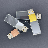 Memoria USB de 1GB, 2GB, 4 GB, 8GB, 16GB, 32GB, 64 GB, cristal popular, venta al por mayor, logotipo personalizado