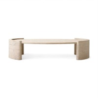 Nouvelle table basse de style nordique de luxe pour la décoration de la maison, table à thé en pierre naturelle, table basse en marbre pour le salon