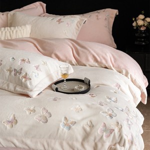 Ropa <span class=keywords><strong>de</strong></span> Cama <span class=keywords><strong>de</strong></span> Felpa <span class=keywords><strong>de</strong></span> Coral Suave y Densa - Funda <span class=keywords><strong>de</strong></span> Edredón y Sábana <span class=keywords><strong>de</strong></span> Doble Cara con Forro <span class=keywords><strong>de</strong></span> Felpa - Product Image 3