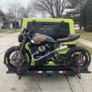 Portamotos de Acero Reforzado con Rampa de Carga, Soporte de Transporte y Soporte para Moto de Cross, Montaje en Enganche, Accesorios para Motocicleta - Product Image 4