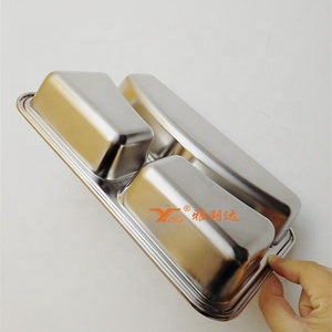 Nắp Nhựa <span class=keywords><strong>3</strong></span> Phần Hộp Cơm Trưa Bằng Thép Không Gỉ Khay Ăn Tối Có Ngăn Chia - Product Image 4