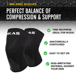 Mkas thoáng khí PowerLifting 7mm đầu gối tay áo 3D thể thao khuỷu tay & đầu gối Miếng đệm đầu gối tay áo Brace SCR <span class=keywords><strong>Neoprene</strong></span> đầu gối hỗ trợ miếng đệm - Product Image 4
