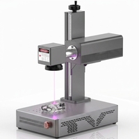 Machine de marquage laser UV pour gravure sur surface incurvée de bouteilles cylindriques DAJA A1 avec support d'axe rotatif RT5