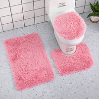 Ensemble de tapis de salle de bain de luxe tissé 3 pièces, écologique, réversible, antidérapant, absorbant l'eau, pour hôtel et usage domestique, tapis en forme de U, couvercle 14