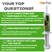 Gel de soutien immunitaire pour animaux de compagnie Pâte nutritionnelle Supplément Soulagement Décharge du nez Avec éternuement Congestion pour chat