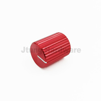 Bouton de potentiomètre en aluminium massif anodisé rouge, capuchon d'encodeur 10x12,5 mm