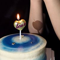 Paraffin-Wachs Halbhandgefertigte Unparfümierte Herzförmige Geburtstagskerzen für Qixi Festival Valentinstag Heiratsanträge