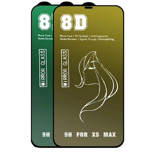 Full Covered Newest 8D Mirror Effect Tempered Glass Screen Protector for iphone 11/12/6/7/8/x/xr protection Film Anti-shock