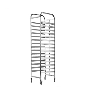 Chariot de cuisson commercial en acier inoxydable argenté pour plateaux, chariot de séchage pour pain et toasts, vente directe usine - Product Image 6