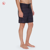 Shorts de bain jacquard marine pour hommes à faible MOQ, avec œillets métalliques et cordon de serrage, séchage rapide, vente en gros