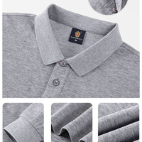 220gms Premium Unisex 80% Katoenen Poloshirts Met Lange Mouwen Zakelijk Casual T-Shirt Werkkleding Tops Golfshirt Heren Dames Sweatshirt