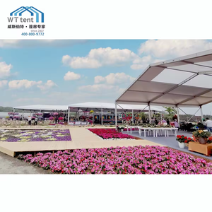 Tentes de réception WT Brand à armature droite pour salons professionnels et mariages - Tailles 15x40m, 30x40m, Logo personnalisé, Grande tente en PVC/ABS/verre - Product Image 2