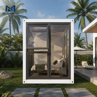 Mini-villa de luxe sur mesure OEM/ODM de 16 pieds, conteneur mobile moderne préfabriqué en acier léger, villa compacte détachable avec panneaux sandwich plats