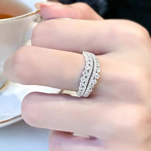 Anello con Design a Onde Cave per Dito Indice da Donna - Product Image 3