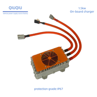 Chargeur embarqué (OBC) haute efficacité 48V 1500W pour voitures électriques à batterie Lifepo4, sortie 72V avec refroidissement par ventilateur