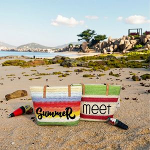 Summer Beach <b>Bags</b> Outdoor Travel Large Capacity Beach Tote <b>Bags</b> Customized <b>Straw</b> Handbag for Beach - Product Image 2