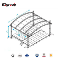 Estructura de Aluminio Arqueada, Personalización Basada en Planos, Estructura de Aluminio para Techo de Escenario con Espiga para Empresas de Eventos y Exposiciones