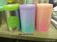 Boîte à thé ronde de 100g / 100ml avec couvercle en métal hermétique ou couvercle en silicone