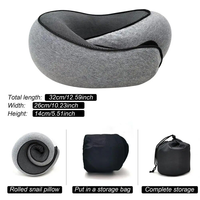 Oreiller de voyage en mousse à mémoire de forme, soutien du cou et de la tête, oreiller doux pour dormir, reposer en avion, en voiture, à la maison