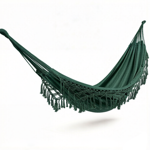 Hamaca Moderna Plegable y Portátil de Algodón Neutral con Flecos <span class=keywords><strong>para</strong></span> Relajación en Exteriores - Product Image 2