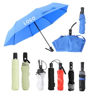 21 Inches Modern Straight Black Fiberglass Frame Lightweight Strong UV Protection Windproof Folding Small <b>Umbrella</b> - Product Image 1